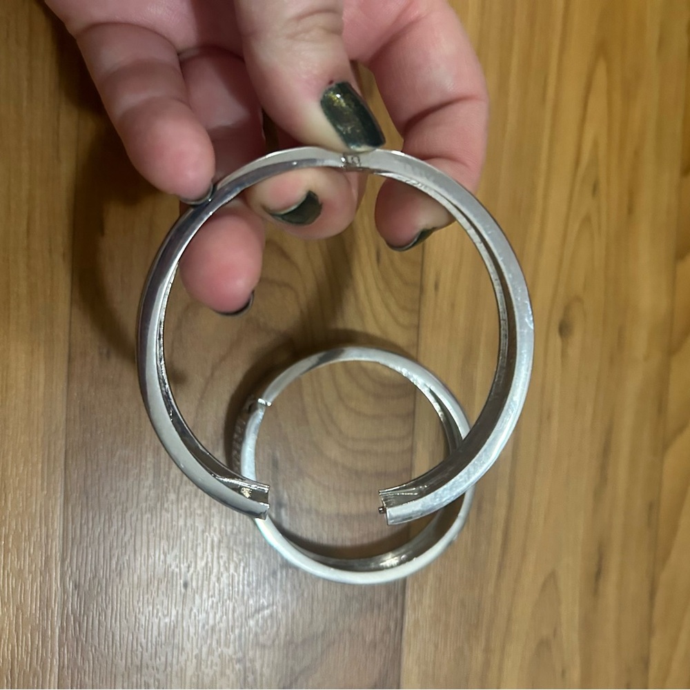 Sparkling Silver Rhinestone Plus Size Bracelets - Picture 3 of 4